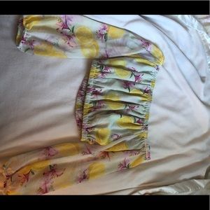 Lemon patterned crop top